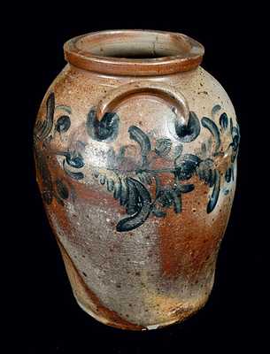 3 Gal. Floral Decorated Baltimore, MD Stoneware Crock, circa 1835