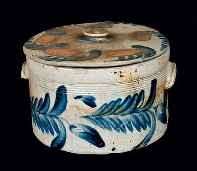 2 Gal. Remmey, Philadelphia, Stoneware Cake Crock with Lid