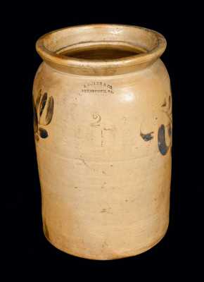 J. SWANK / JOHNSTOWN, PA Stoneware Crock