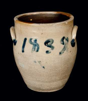 Ovoid Stoneware Crock Dated