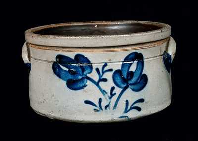 SAMUEL IRVINE / NEWVILLE, PA Decorated Stoneware Butter Crock