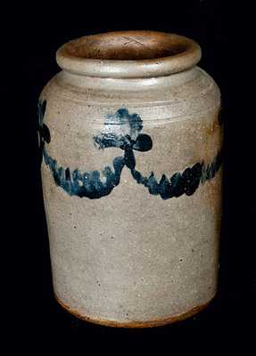 Half-Gallon Henry Remmey, Philadelphia, Stoneware Crock, c1840