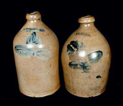 Lot of Two: Stoneware Jugs by William Moyer, Harrisburg, PA