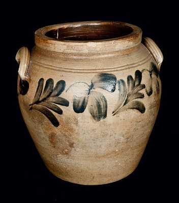 Ovoid Stoneware Crock att. Remmey, Philadelphia, Circa 1865