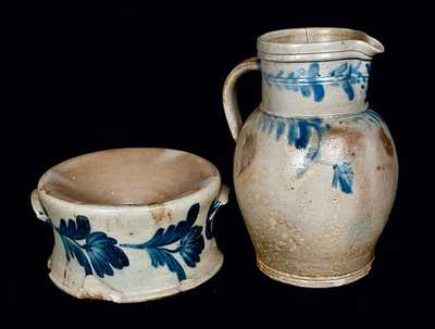 Lot of Two: Remmey, Philadelphia Stoneware Spittoon and Pennsylvania Stoneware Pitcher