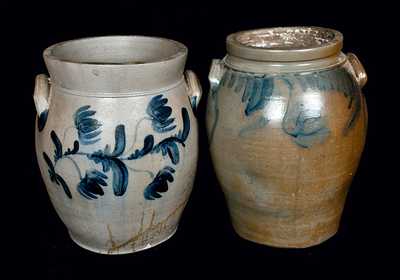 Lot of Two: Large Pennsylvania Stoneware Crocks