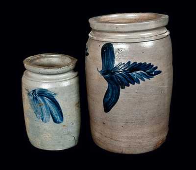 Lot of Two: Stoneware Jars, Mid-Atlantic origin