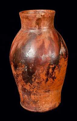 Rare Large-Sized Redware Vase, Stamped SPEESE & SON / GETTYSBURG, PA