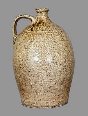 JUGTOWN WARE, North Carolina Cobalt-Decorated Stoneware Jug, dated 1975