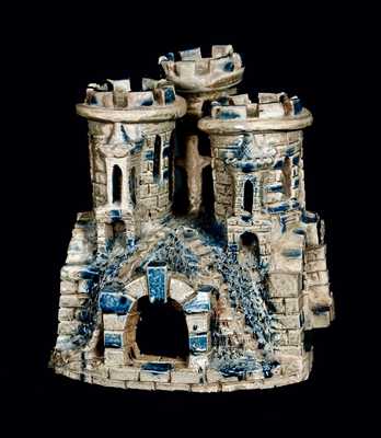 Important Stoneware Aquarium Castle, Anna Pottery, Anna, IL, circa 1880