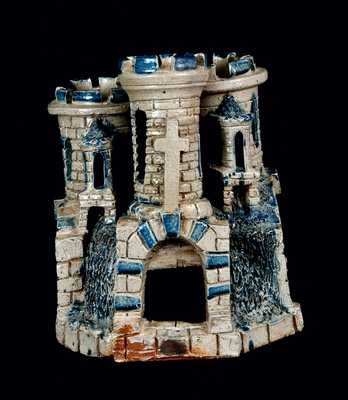 Important Stoneware Aquarium Castle, Anna Pottery, Anna, IL, circa 1880