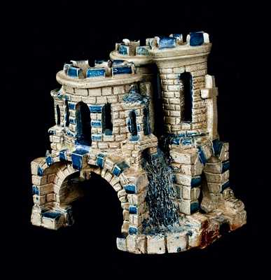 Important Stoneware Aquarium Castle, Anna Pottery, Anna, IL, circa 1880