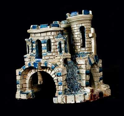 Important Stoneware Aquarium Castle, Anna Pottery, Anna, IL, circa 1880