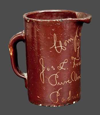 Paducah, KY Stoneware Vinegar Advertising Pitcher