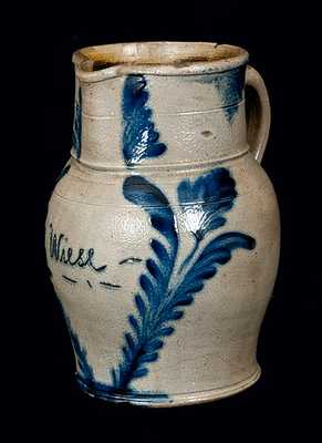 Rare Remmey, Philadelphia Stoneware Presentation Pitcher inscribed