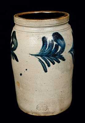 2 Gal. Signed Richard Remmey, Philadelphia Stoneware Crock, R.C.R. / PHILA