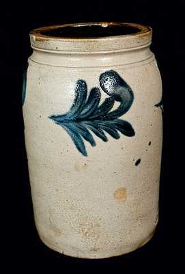 2 Gal. Signed Richard Remmey, Philadelphia Stoneware Crock, R.C.R. / PHILA