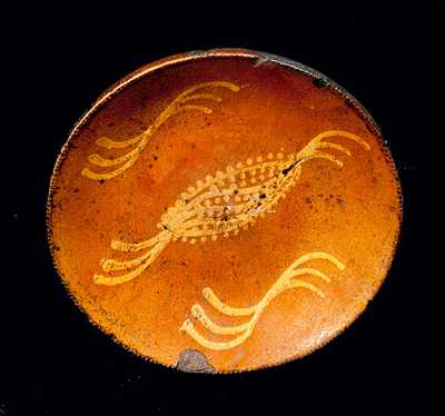 Slip-Decorated Redware Plate