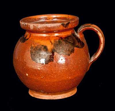 Manganese Decorated New England Redware Porringer