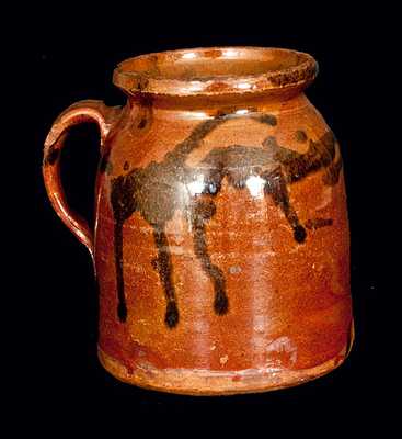 Manganese Decorated Redware Porringer, probably John Corliss, Maine