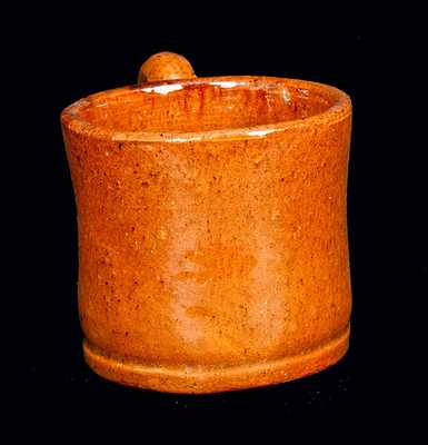 Rare W. W. Cline / Hartford City, Indiana Miniature Redware Mug
