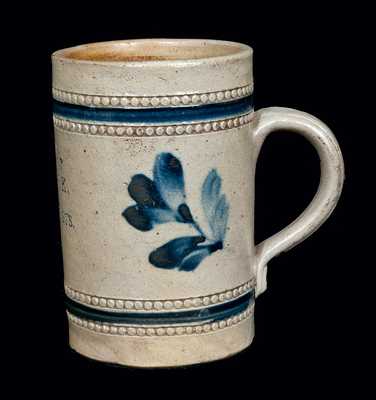 Rare Remmey, Philadelphia, Decorated Stoneware Advertising Mug