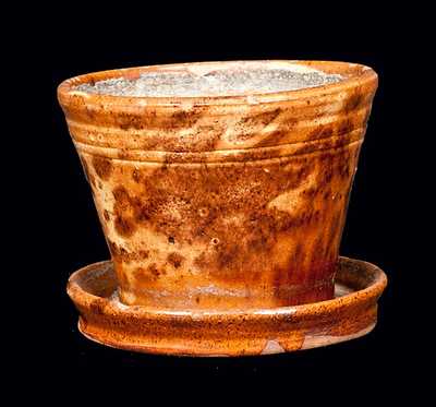 Small Pennsylvania Redware Flowerpot