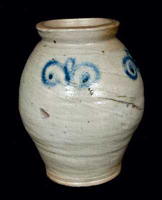 18th Century Ovoid Stoneware Jar, New York City or Cheesequake, New Jersey