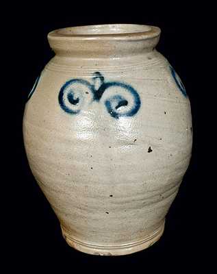 18th Century Ovoid Stoneware Jar, New York City or Cheesequake, New Jersey