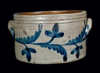 Heavily Decorated Remmey, Philadelphia, PA Stoneware Cake Crock