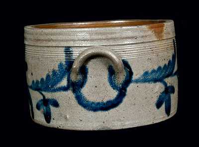 Heavily Decorated Remmey, Philadelphia, PA Stoneware Cake Crock