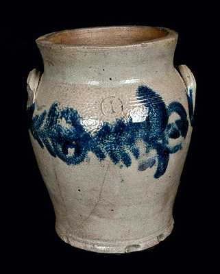 Baltimore Stoneware Crock with Floral Decoration, c1825