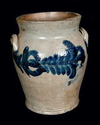Baltimore Stoneware Crock with Floral Decoration, c1825