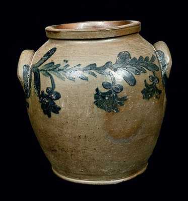 Henry Remmey, Philadelphia, PA, Ovoid Stoneware Crock