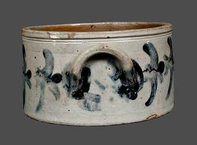 Rare Henry Remmey, Philadelphia, PA, Stoneware Cake Crock with Impressed Federal Eagle