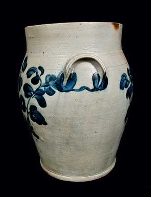 3 Gal. Philadelphia, PA Stoneware Crock with Floral Decoration
