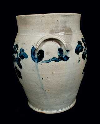 3 Gal. Philadelphia, PA Stoneware Crock with Floral Decoration