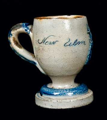 Rare Stoneware Mug with Applied Stag, probably New Ulm, Minnesota