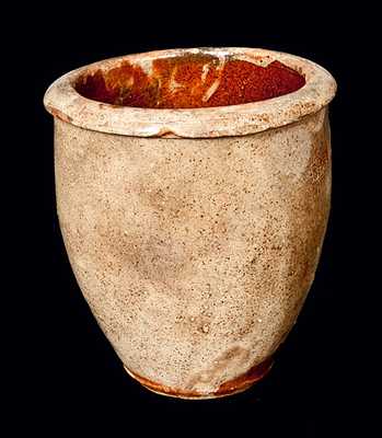 S. BELL & SON / STRASBURG, VA Redware Cream Jar