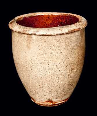 S. BELL & SON / STRASBURG, VA Redware Cream Jar