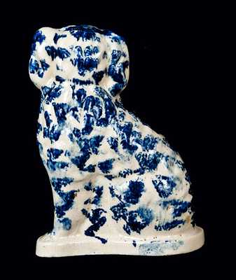Spongeware Spaniel Doorstop, Midwestern origin, probably Ohio, late 19th century