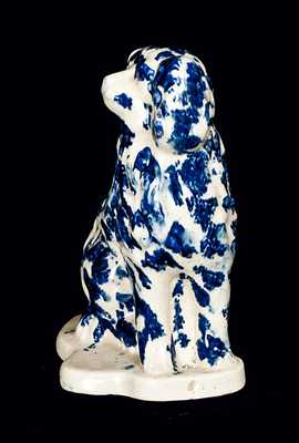Spongeware Spaniel Doorstop, Midwestern origin, probably Ohio, late 19th century