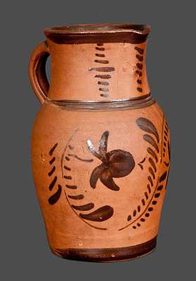 Fine Large-Sized Tanware Pitcher, New Geneva, PA origin, circa 1875