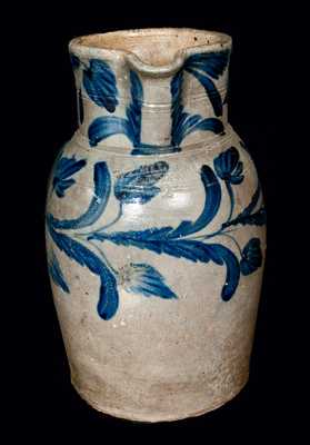 Exceptional B. C. MILBURN, Alexandria, VA Stoneware Pitcher with Floral Decoration