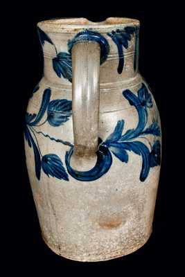 Exceptional B. C. MILBURN, Alexandria, VA Stoneware Pitcher with Floral Decoration