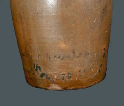 Very Rare Morgantown, WV Stoneware Water Cooler with Inscription on Reverse