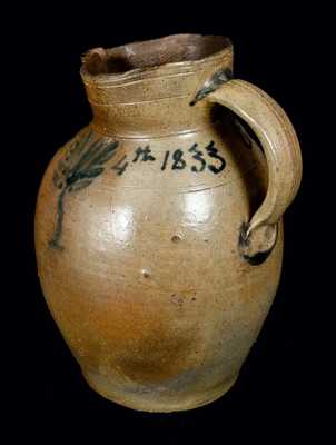 Extremely Rare July 4, 1833, Maysville, KY Stoneware Pitcher - Probably Earliest Dated Example of Kentucky Pottery