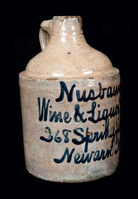 Newark, NJ Stoneware Script Jug