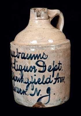 Newark, NJ Stoneware Script Jug