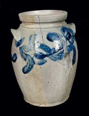 Stoneware Crock with Tulip Decoration, Baltimore, circa 1830